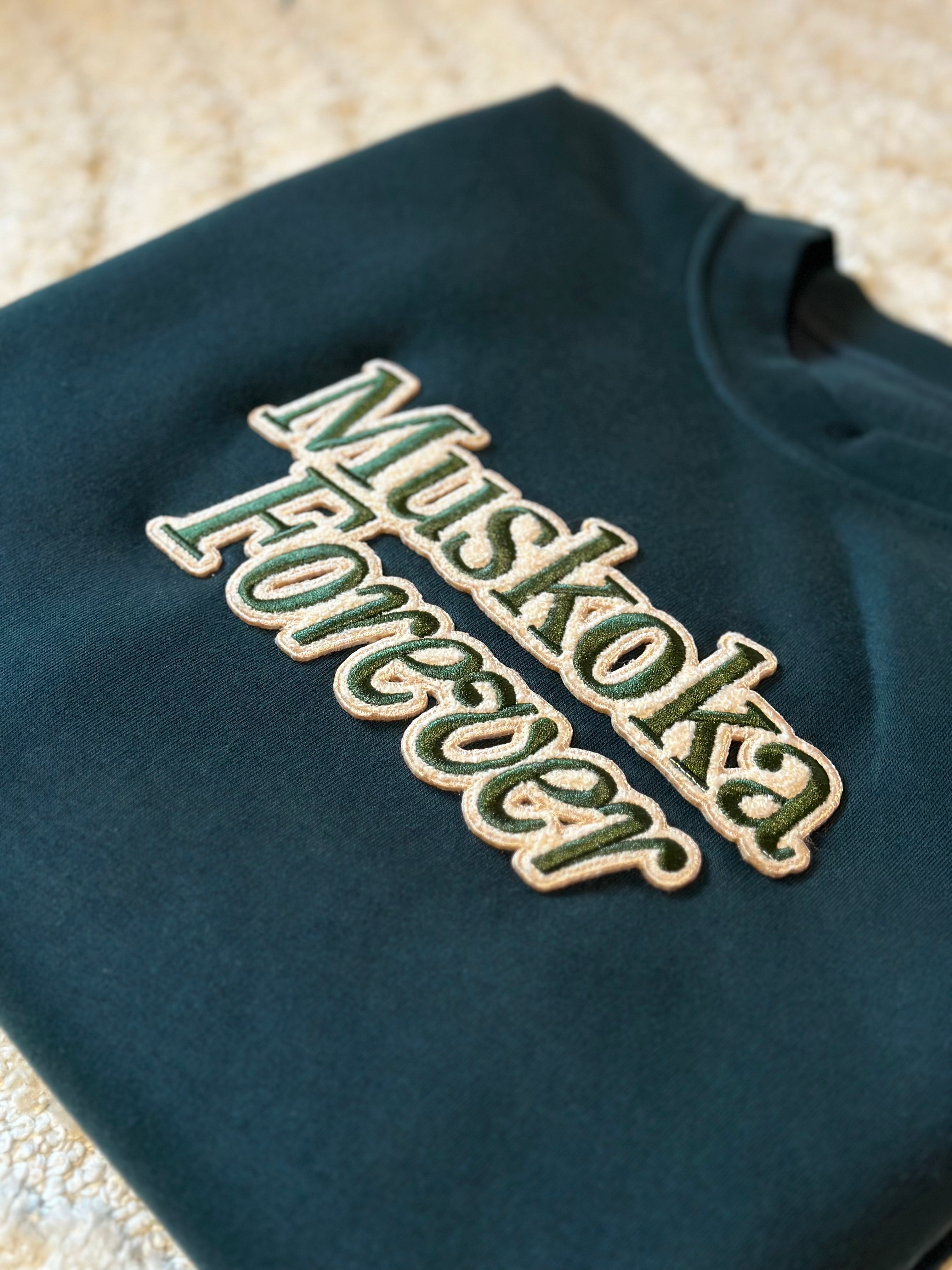 Chenille Patch Crew Neck