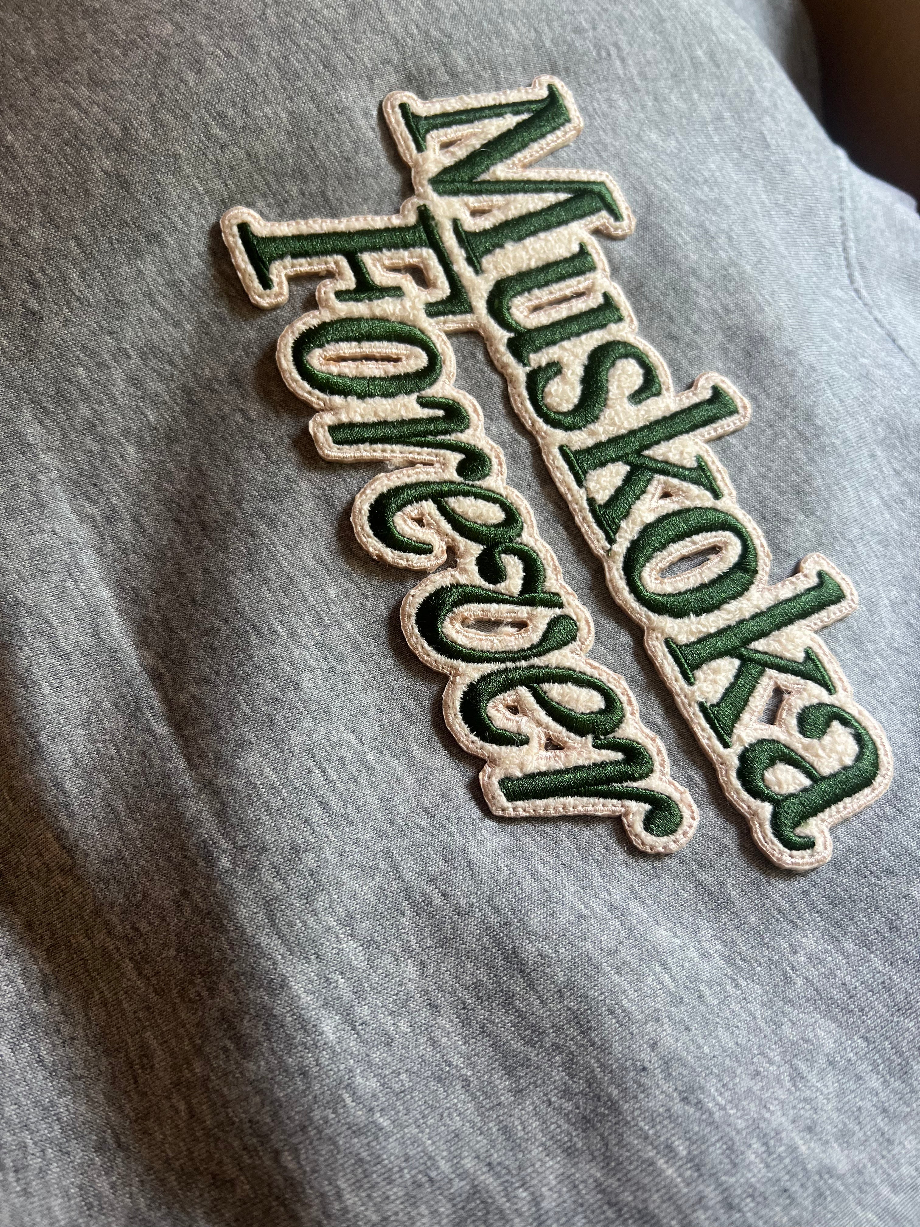 Chenille Patch Crew Neck