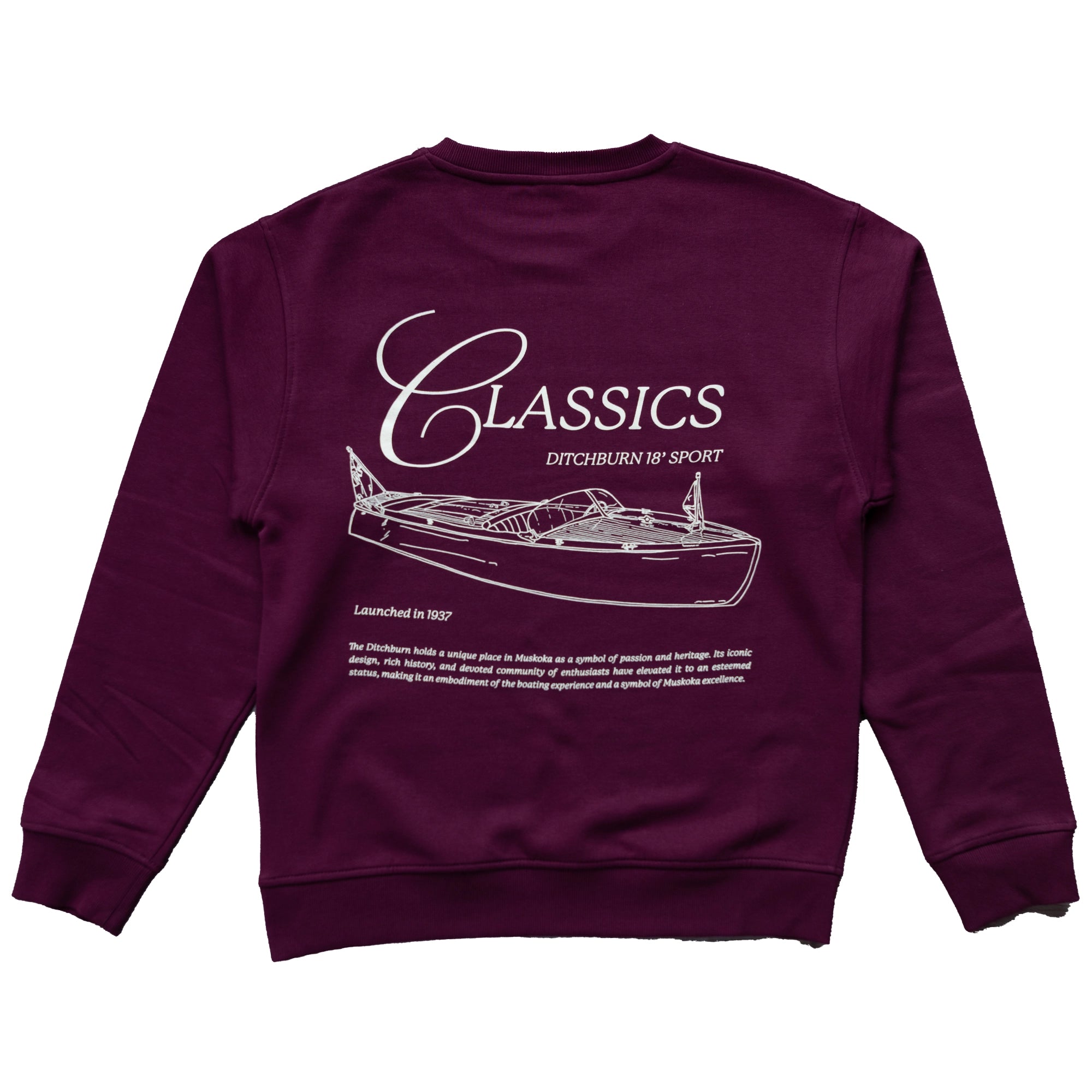 Burgundy Ditchburn Crew Neck