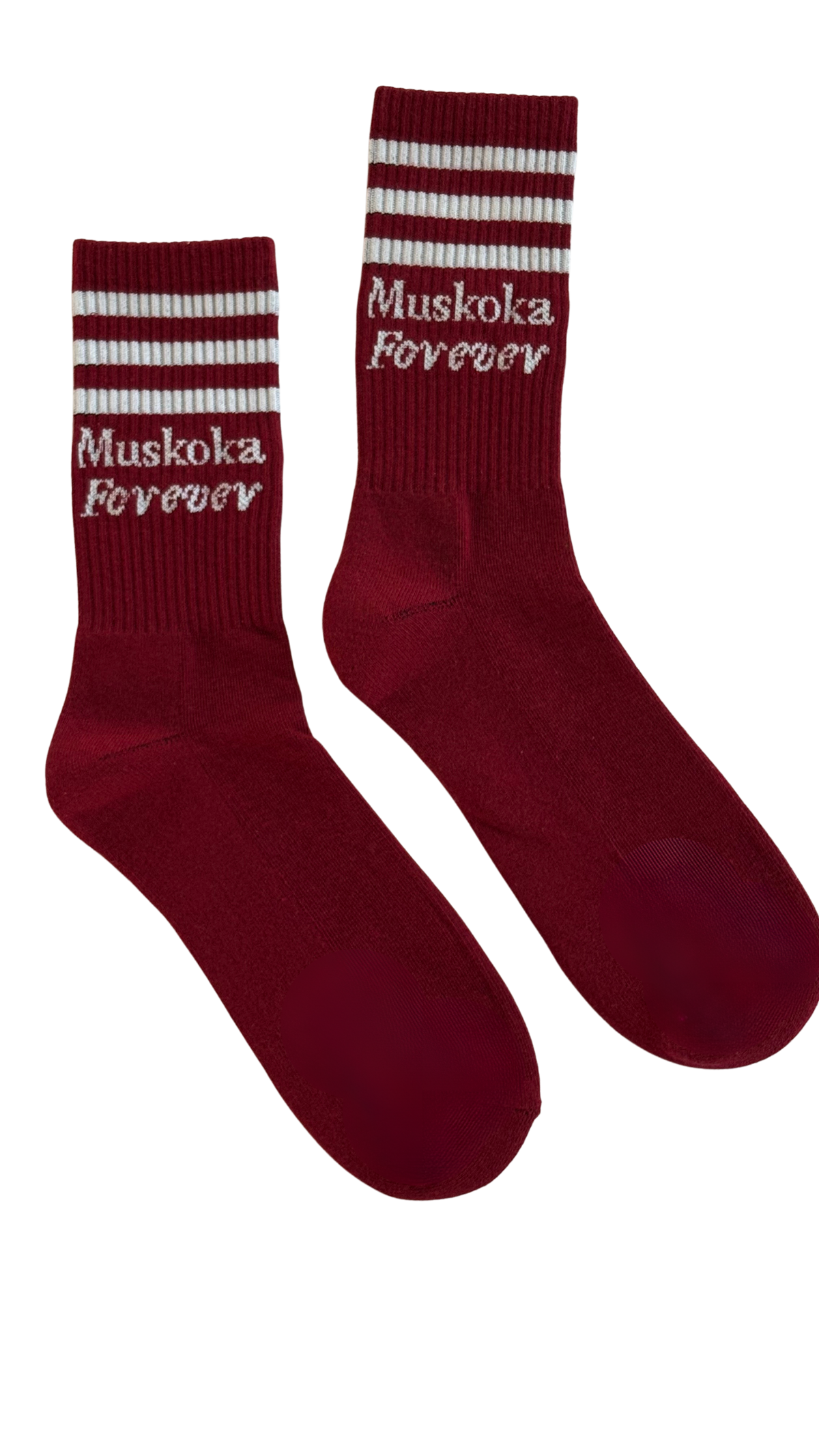 Muskoka Forever Athletic Socks - Burgundy