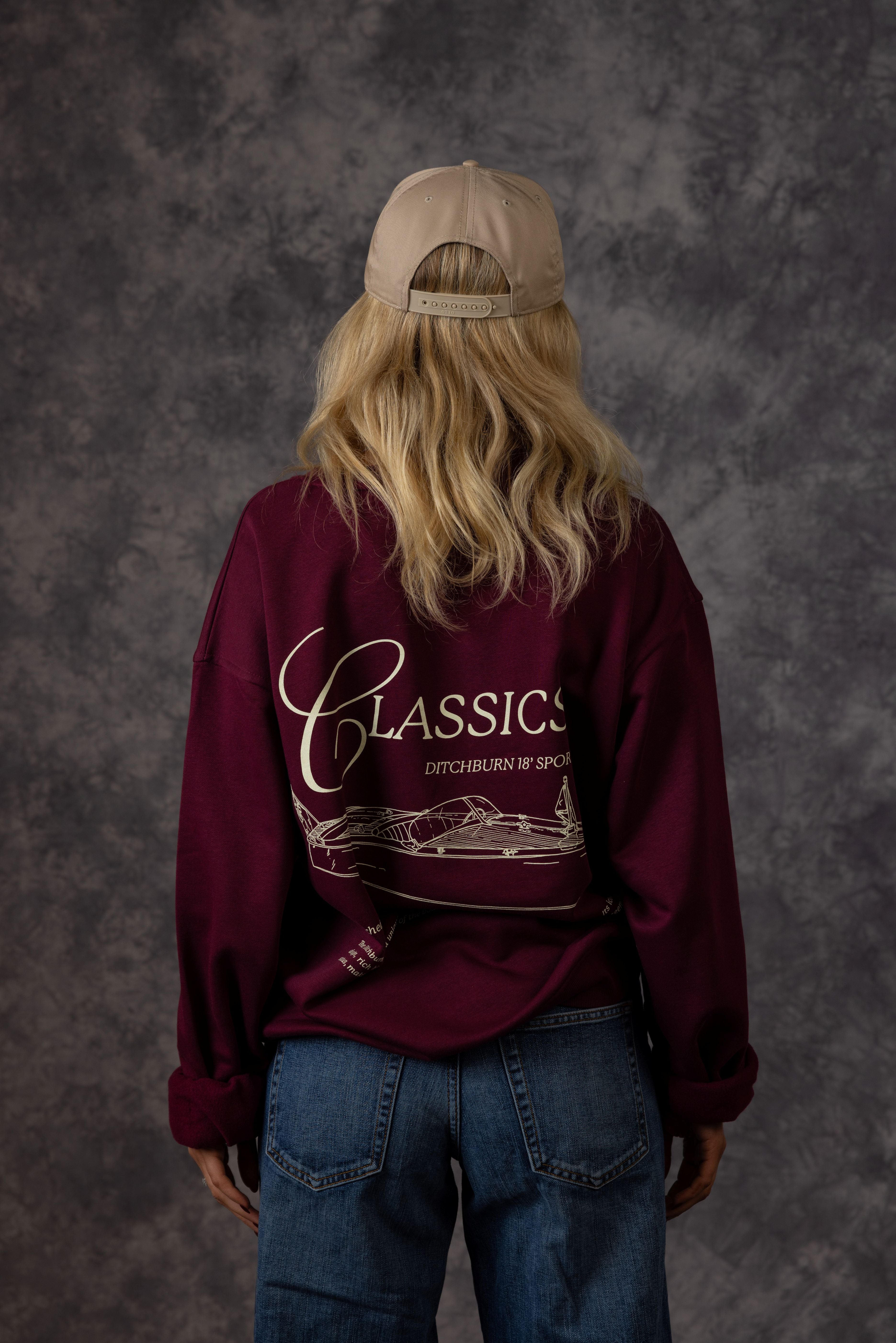 Burgundy Ditchburn Crew Neck