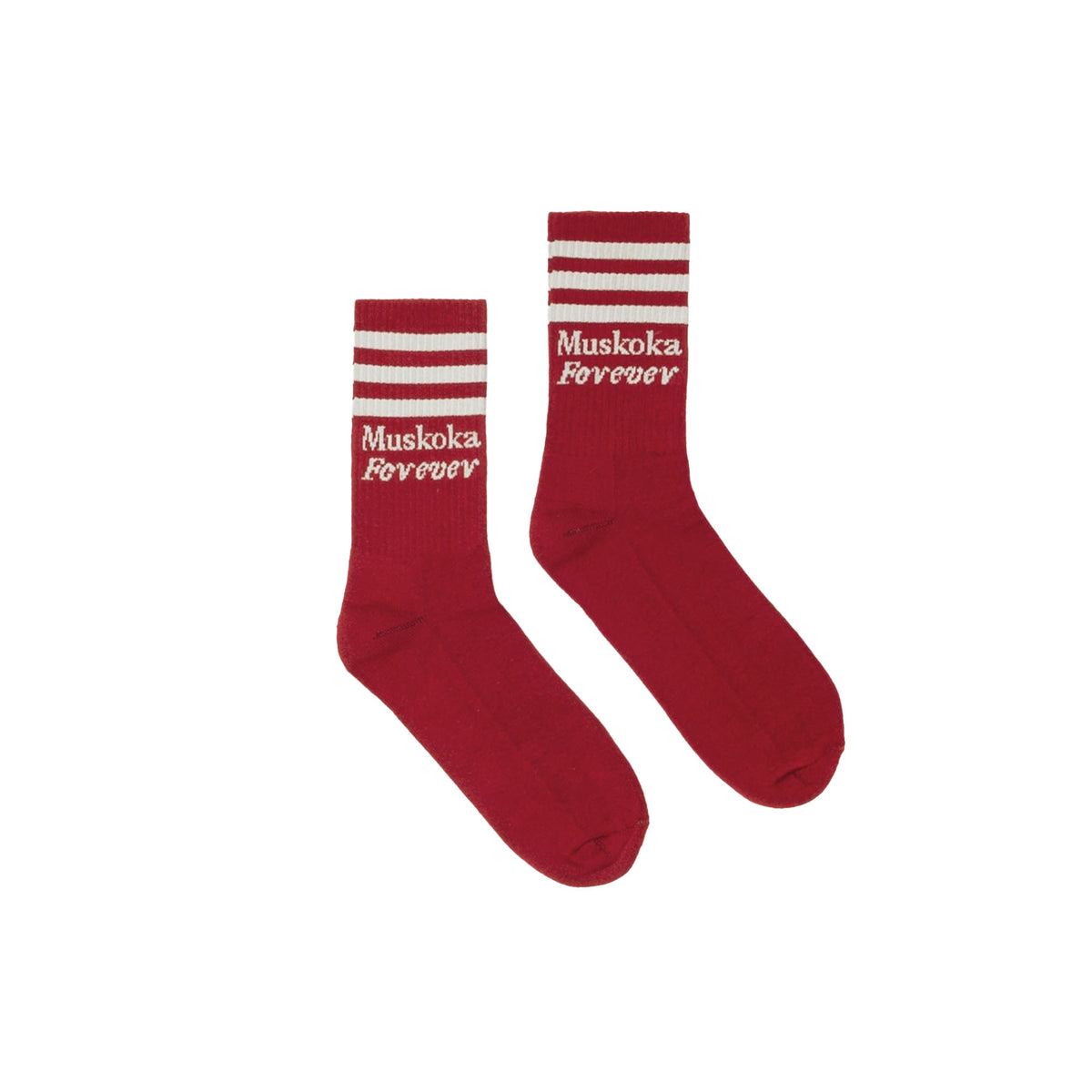 Muskoka Forever Athletic Socks - Light Red